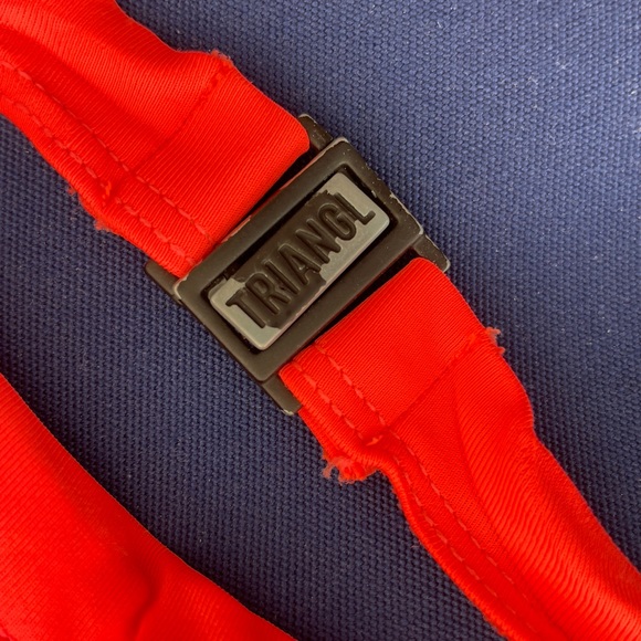 TRIANGL Swimwear Farrah Neoprene Bikini Top Neon Orange Medium some wear - Picture 6 of 6